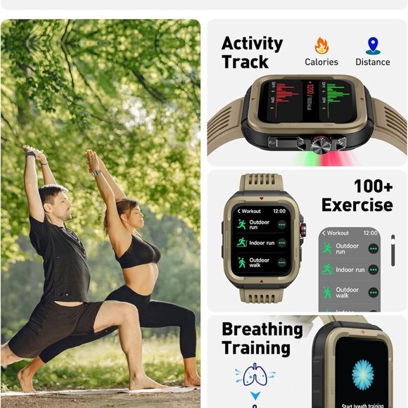 Smart Watch for Men Women Answer/Make Call, Alexa Built in, 1.8" Fitness Tracker - Picture 5 of 9